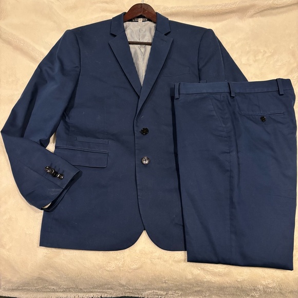 Express Other - Express Slim Fit Men’s Ocean Blue “Photographer” Suit